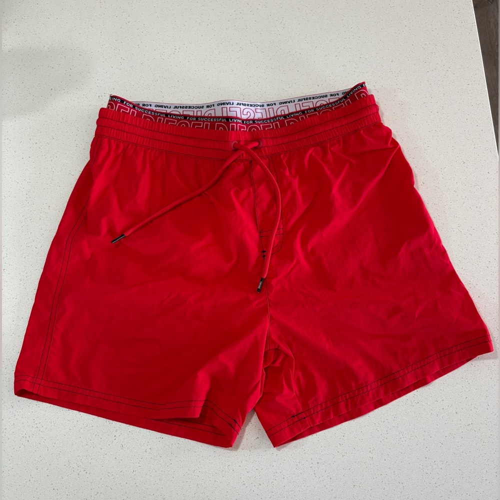 Diesel Bold Red Swim Trunks